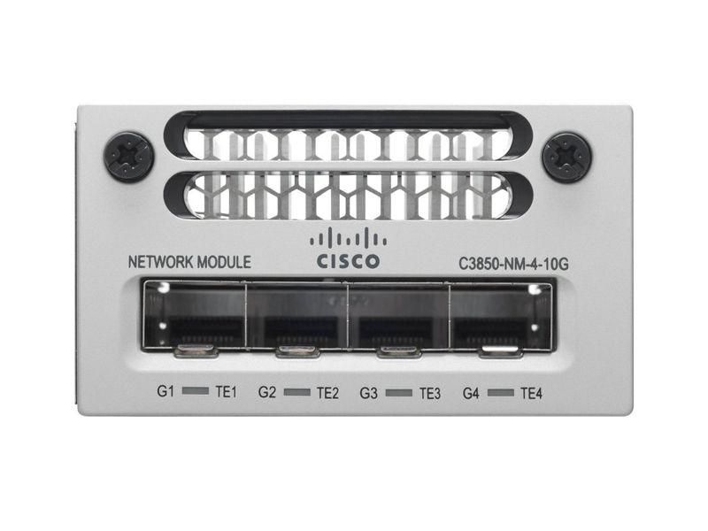 Cisco C3850-NM-4-10G, Cisco 3850 Series Network Module, 4x10GE/Plug-in/Hot-swappable