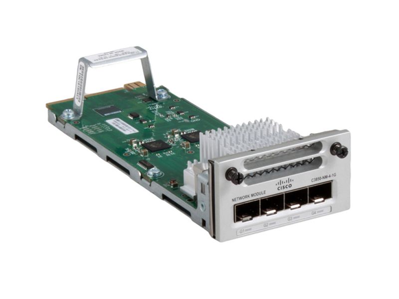Cisco C3850-NM-4-1G, Cisco 3850 Network Module, 4x1GE ports/Plug-in module/No Fan & PSU