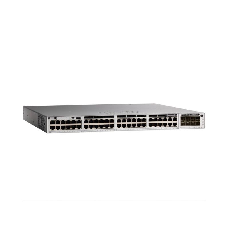 Cisco C9200-48P-E, Cisco Catalyst 9200 Switch, 48xPoE+ Ports/Network Essentials/Layer 3
