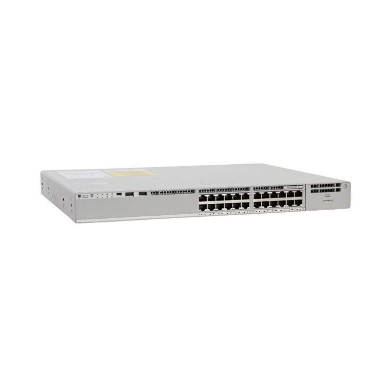 Cisco C9300-24P-E, Cisco Catalyst 9300 Switch, 24x1G PoE+/Modular uplink/Network Essentials